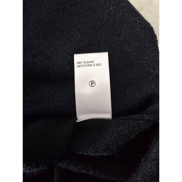 Brochu Walker Merino Wool Blend Soft Pull On Navy Midi Cozy Skirt Large Luxury - Picture 6 of 9